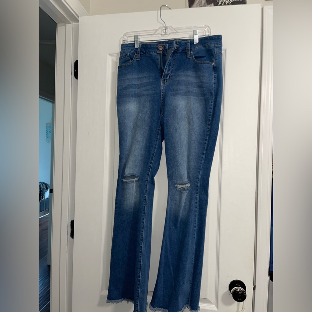 YMI Flared Distressed Jeans